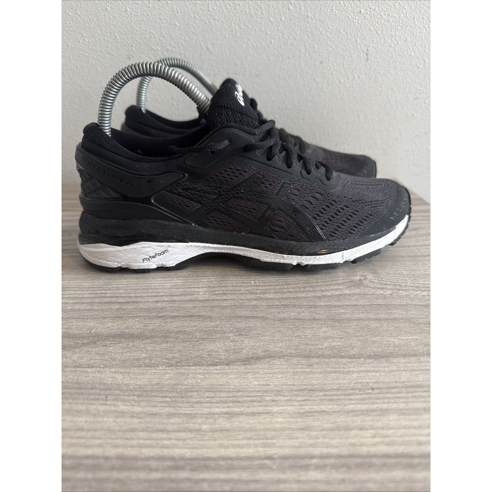Asics Gel Kayano 24 Black White Women's Sneakers Sz 7.5 Shoes